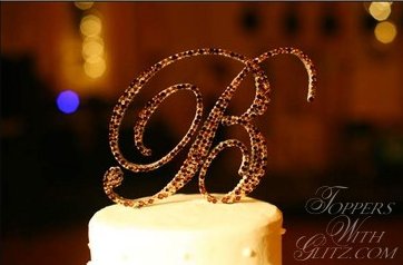 Monogrammed Cake Toppers